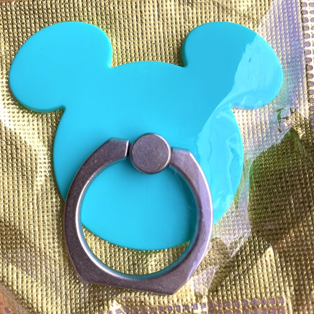 Mickey Mouse Inspired Phone Ring Turquoise Aqua Blue